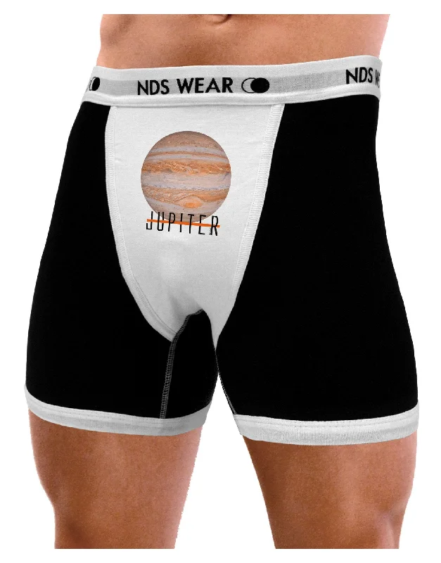 Planet Jupiter Earth Text Mens Boxer Brief Underwear