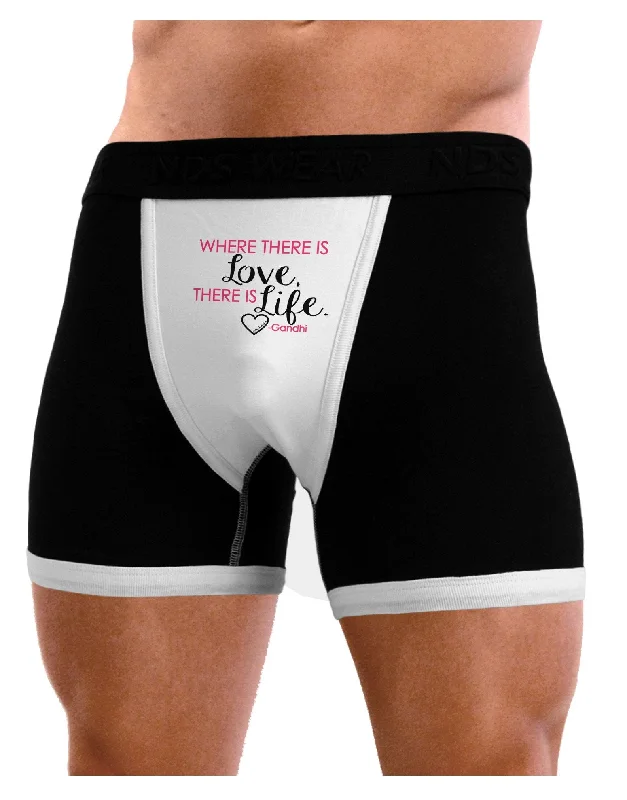 Where There Is Love Gandhi Mens Boxer Brief Underwear