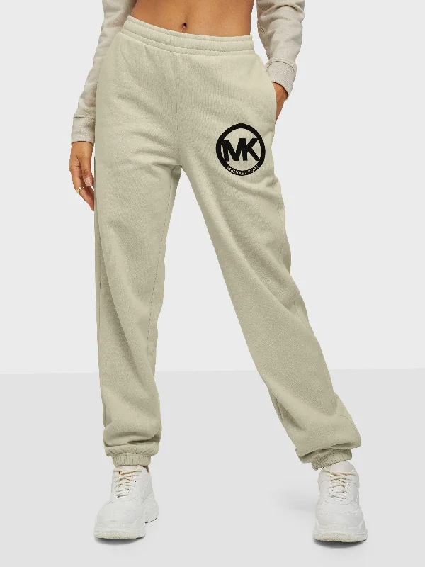 Women's Pocket Printed(MK) Jogger Sweatpants (Khaki)