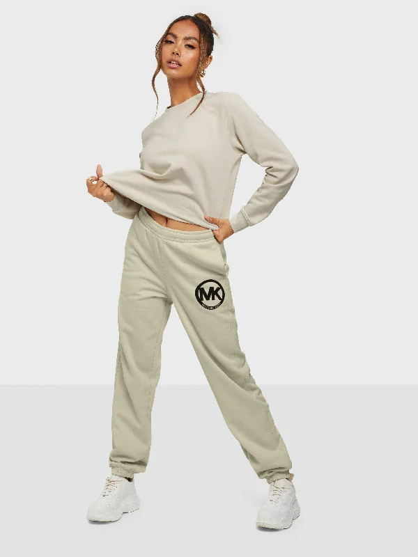 Women's Pocket Printed(MK) Jogger Sweatpants (Khaki)