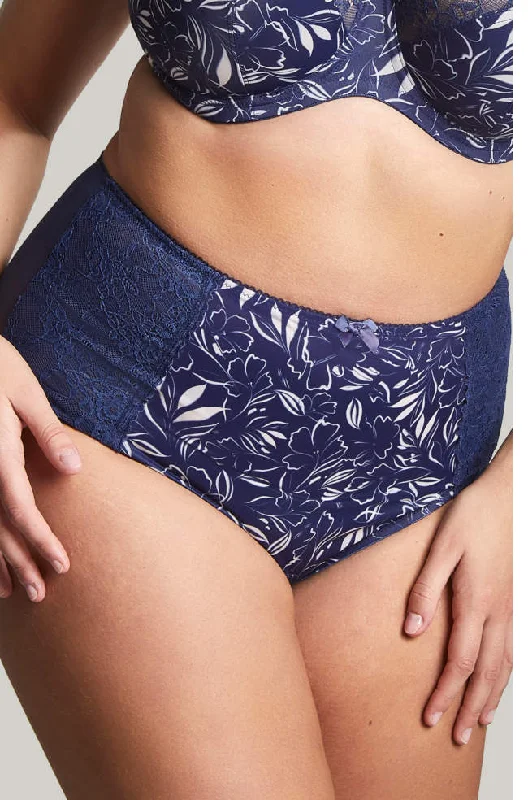 Chi Chi High Waist Brief (Blue Meadow)