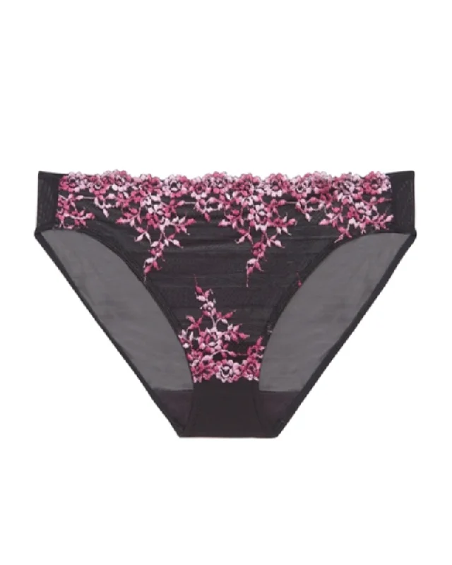 Wacoal Black/Berry Multi Embrace Lace Hi Cut Brief