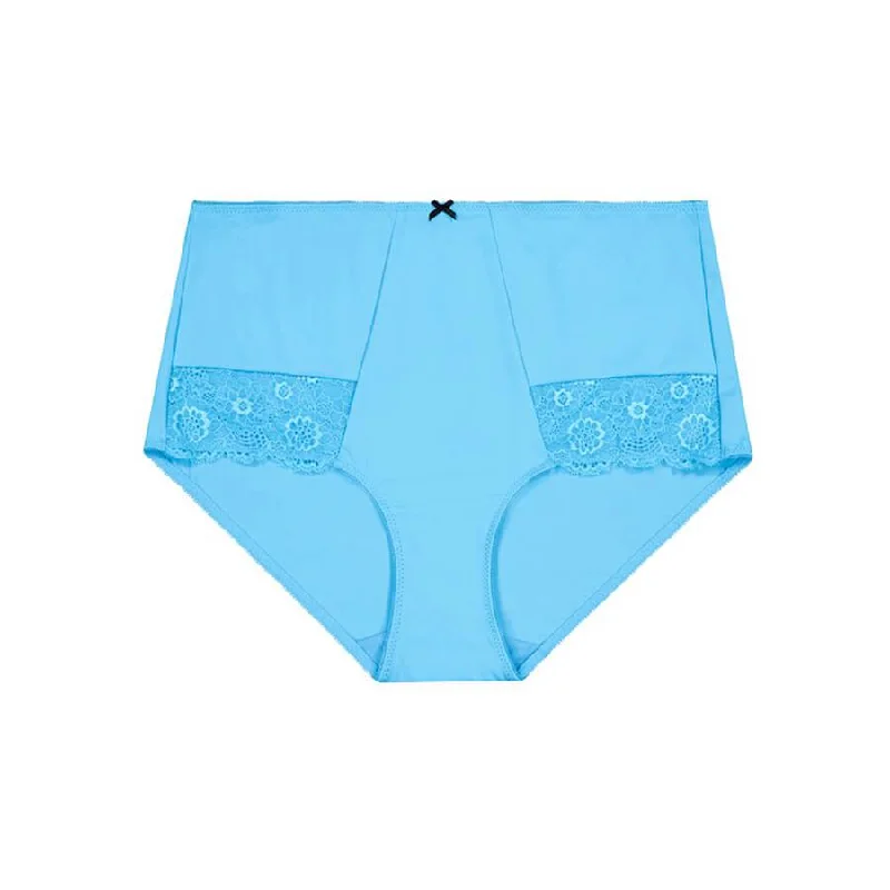 Alyssum Lace Midi Short Brief - Lagoon Blue