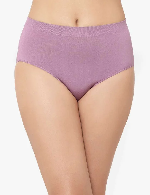 B-Smooth Mid Waist Full Coverage Solid Hipster Seamless Panty - Pink