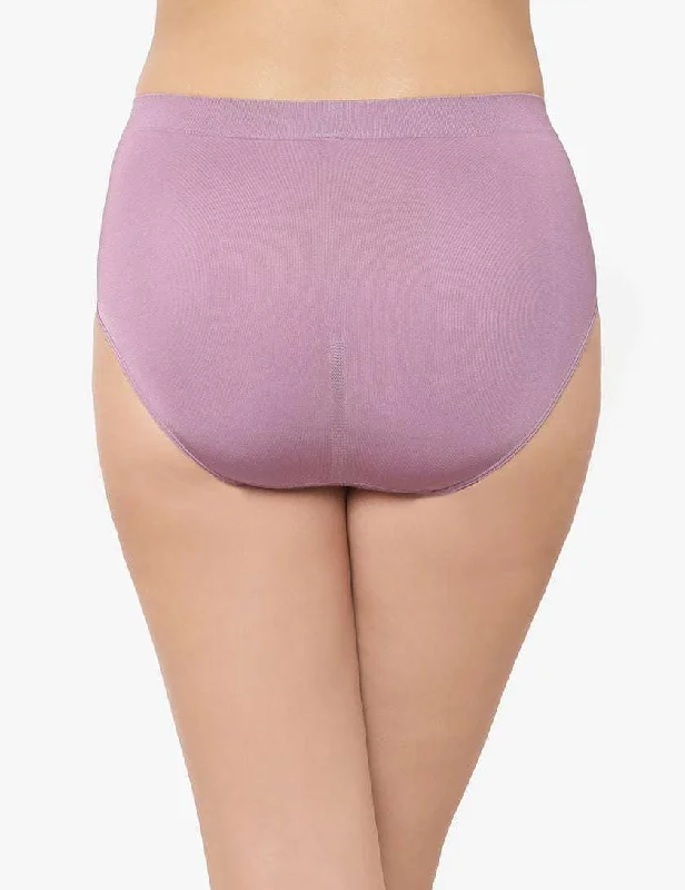 B-Smooth Mid Waist Full Coverage Solid Hipster Seamless Panty - Pink