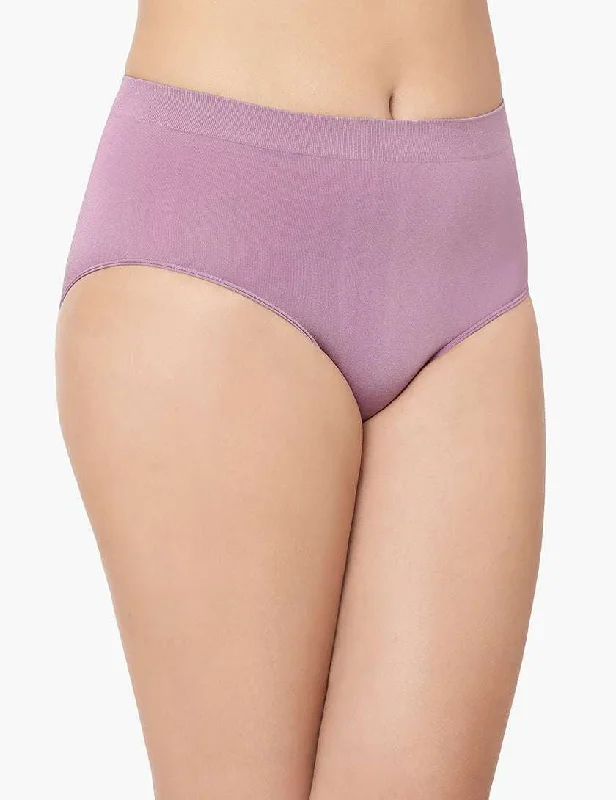 B-Smooth Mid Waist Full Coverage Solid Hipster Seamless Panty - Pink