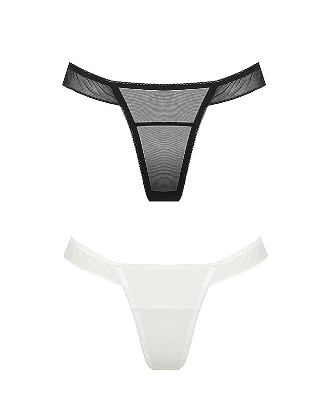 Bella Panty Two Pack - Black & White