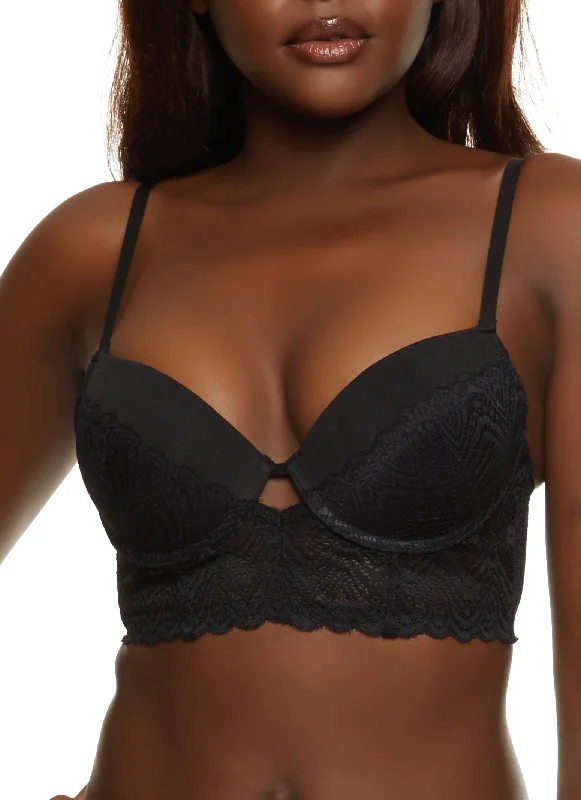 Keyhole Longline Plunge Bra