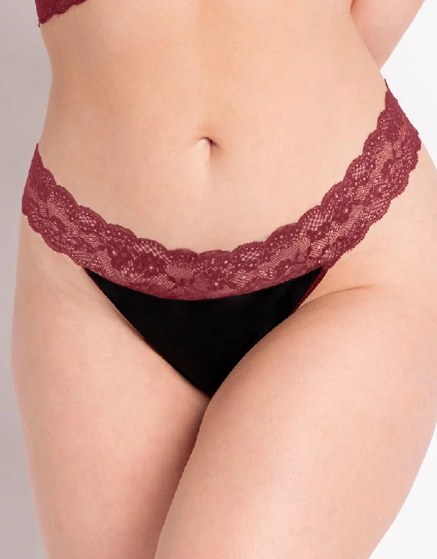 Curvy Kate Twice the Fun Reversible Thong Oxblood/Black