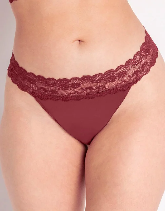 Curvy Kate Twice the Fun Reversible Thong Oxblood/Black