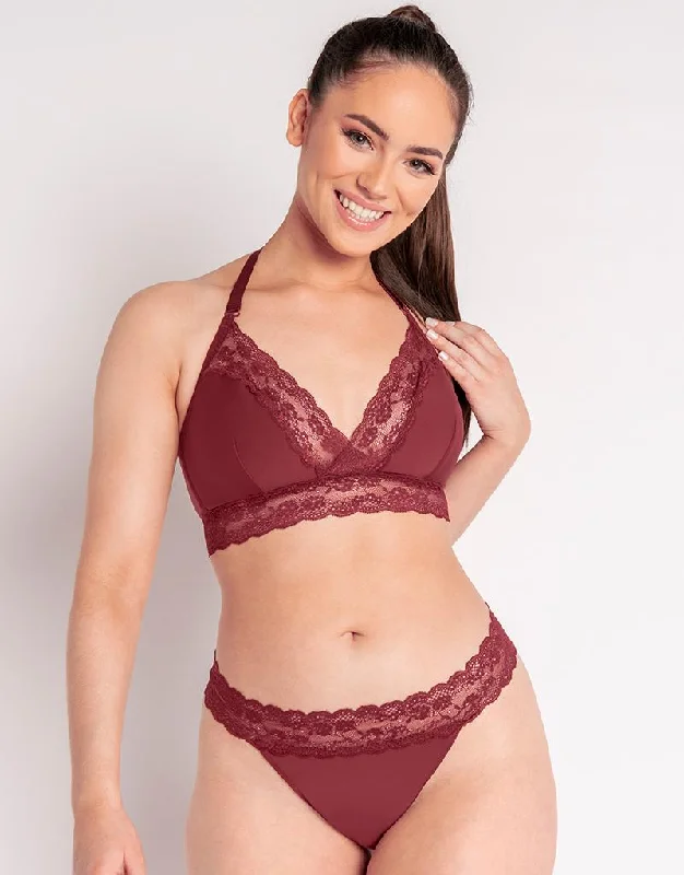 Curvy Kate Twice the Fun Reversible Thong Oxblood/Black