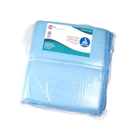 Dynarex Underpad: 300 Count, Blue, 17"" x 24""