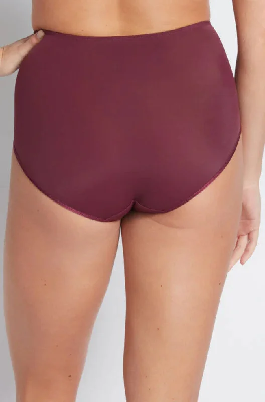 Smooth Lace Full Brief (Grapewine)