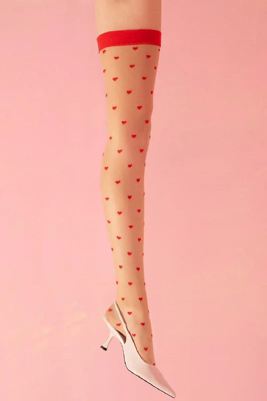 Love Booster Heart Pattern Stockings