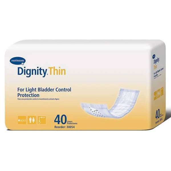 Hartmann Dignity Lites Stackable Thin Pads: 12"" L, 40 Count White