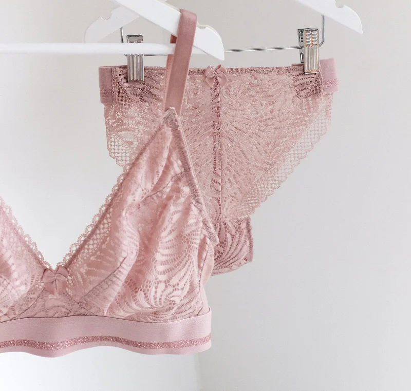 Graphic lace tanga [Pantry Pink]