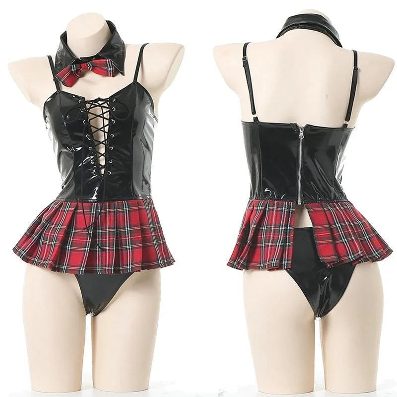 Gothic Tartan Student Cosplay