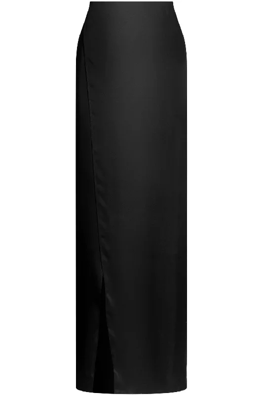 Le Vestiaire Satin Long Wrap Skirt