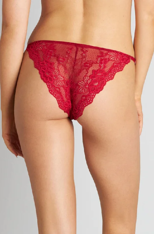 My Fit Lace Tanga Brief (Jester Red) Available in sizes XS-S only