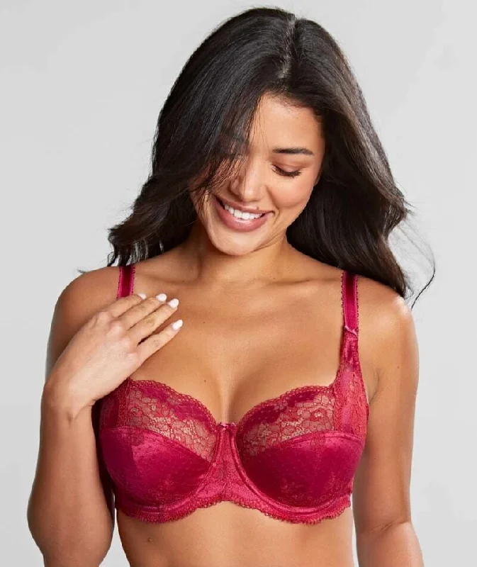 Panache Clara Full Cup Underwired Bra - Orchid / Red