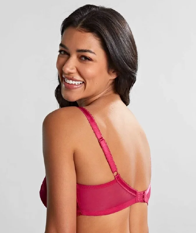 Panache Clara Full Cup Underwired Bra - Orchid / Red