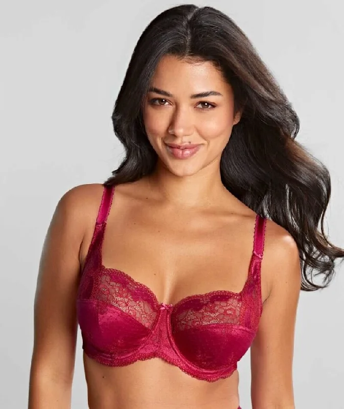 Panache Clara Full Cup Underwired Bra - Orchid / Red