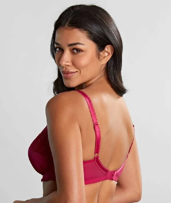 Panache Clara Full Cup Underwired Bra - Orchid / Red