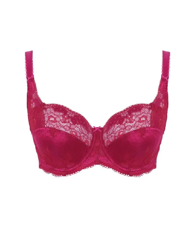 Panache Clara Full Cup Underwired Bra - Orchid / Red