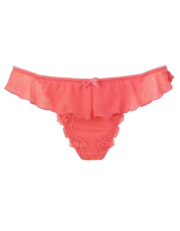 Pour Moi Ditto Skirted Thong Coral