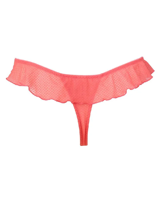 Pour Moi Ditto Skirted Thong Coral