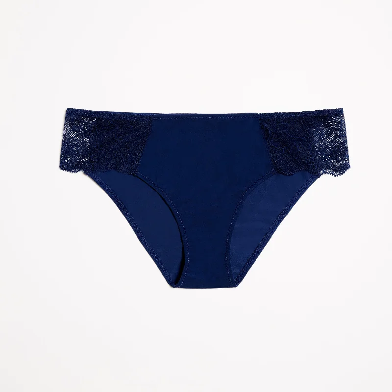 Smooth Lace Bikini Navy