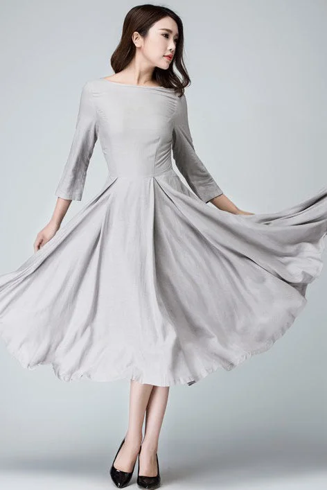 3/4 sleeve fit and flare Cocktail dress 1462#