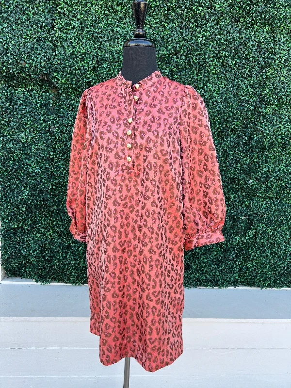 Iridescent Pink Cheetah Dress