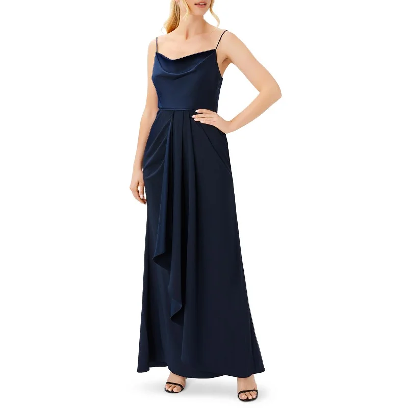 Adrianna Papell Womens Satin Cowl Neck Evening Dress Tunics Practical easy-care