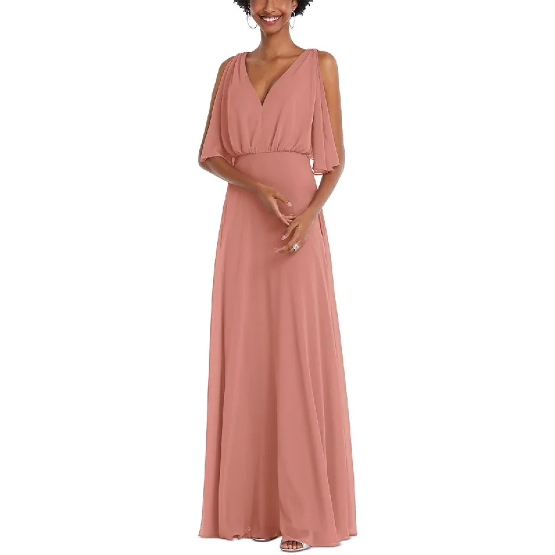 After Six Womens Chiffon Evening Dress