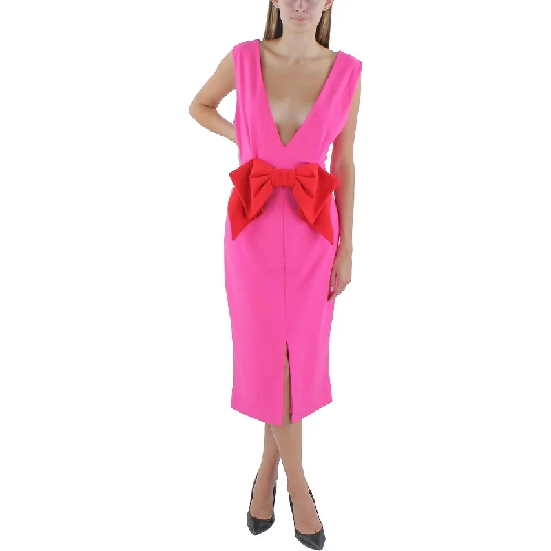 Alexia Admor Womens Penny Crepe Long Cocktail And Party Dress Tunics Trousers formal