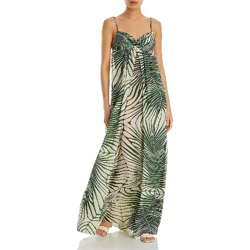 Andres Otalora Womens Arana Chiffon Embellished Evening Dress Tunics Gym athletic