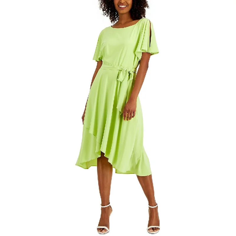 Anne Klein Womens Flutter Sleeve A-Line Cocktail and Party Dress Tunics Ceremony elegant
