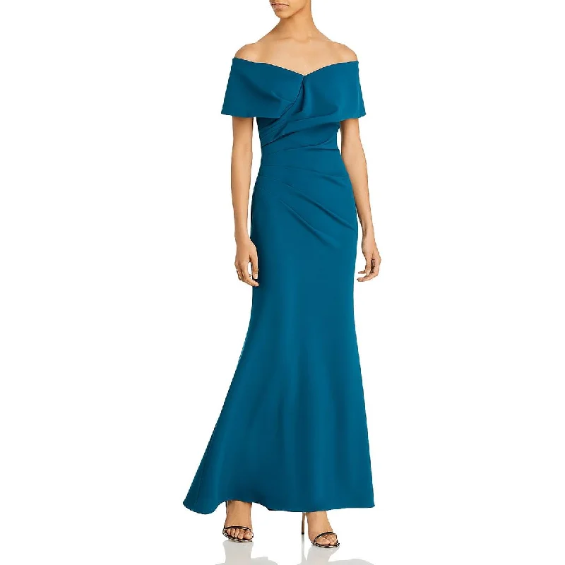 Aqua Womens Crepe Off-The-Shoulder Evening Dress Tunics Sale discount