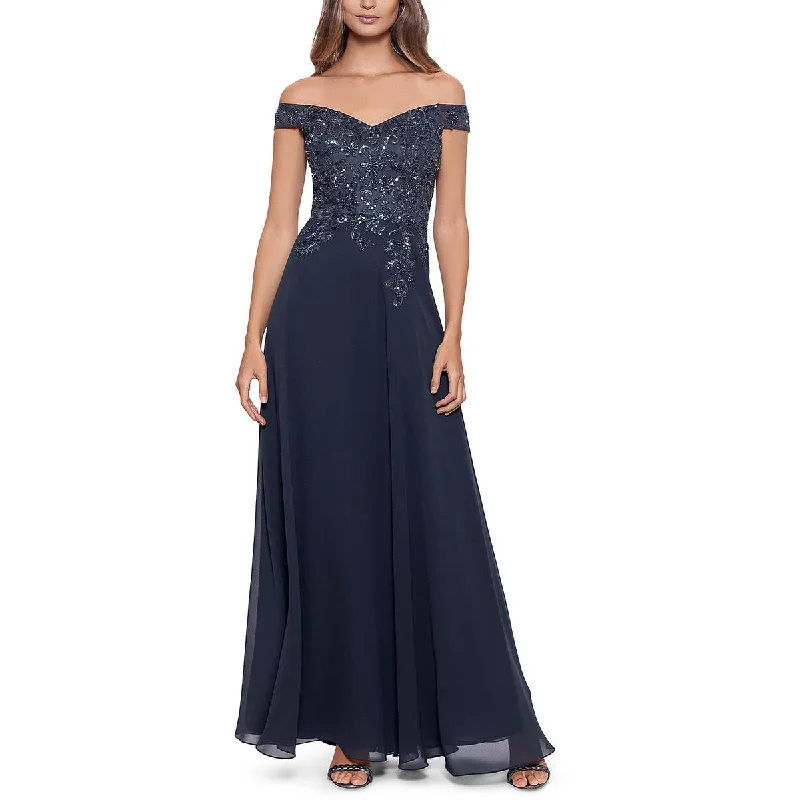Betsy & Adam Womens Embellished Long Evening Dress Tunics Top rated