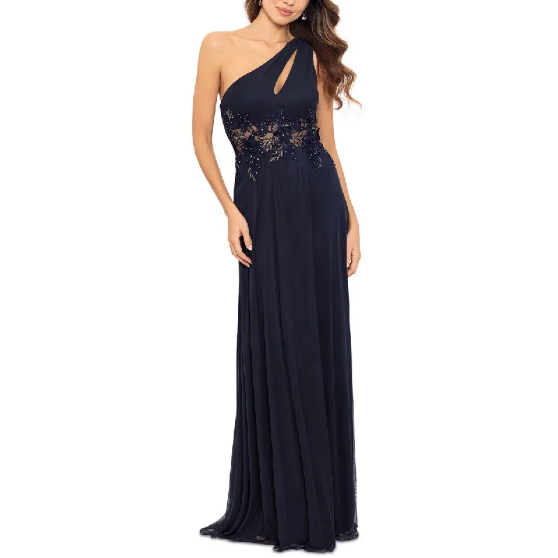 Betsy & Adam Womens Embellished  Evening Dress