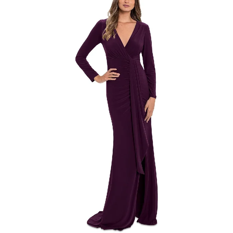 Betsy & Adam Womens Ruched Long Evening Dress Tunics Chic fashionable
