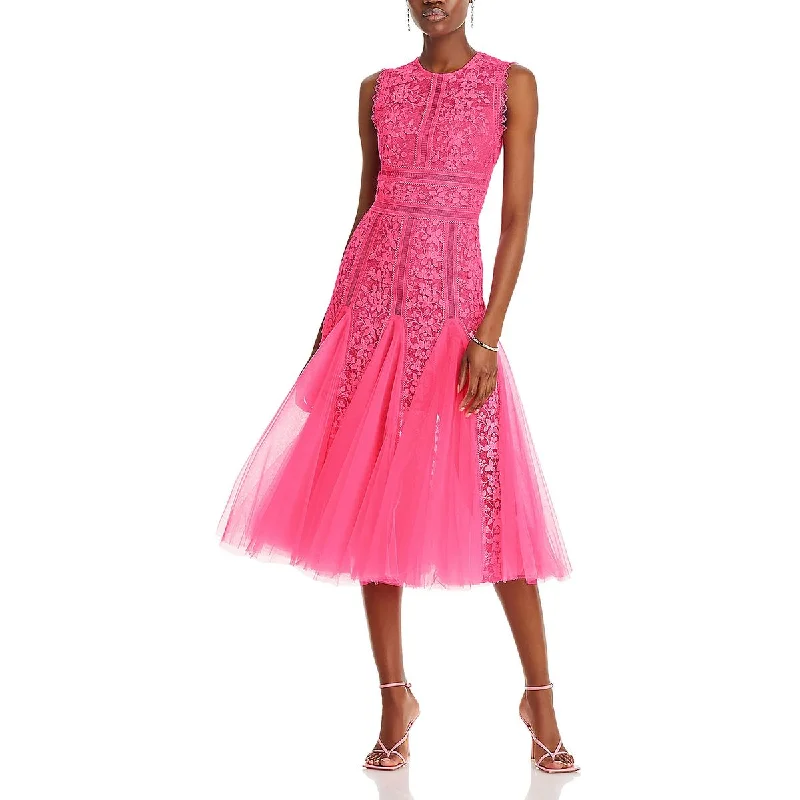 Bronx And Banco Womens Megan Lace Ladder Stitch Cocktail And Party Dress Tunics Running lightweight