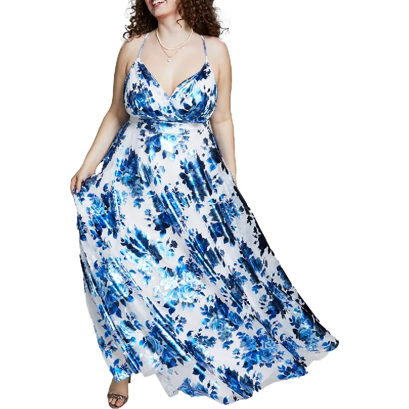 City Studios Womens Juniors Pleated Maxi Evening Dress Tunics Canvas sturdy