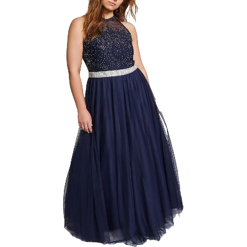 City Studios Womens Plus Juniors Embellished Evening Dress Tunics Custom made