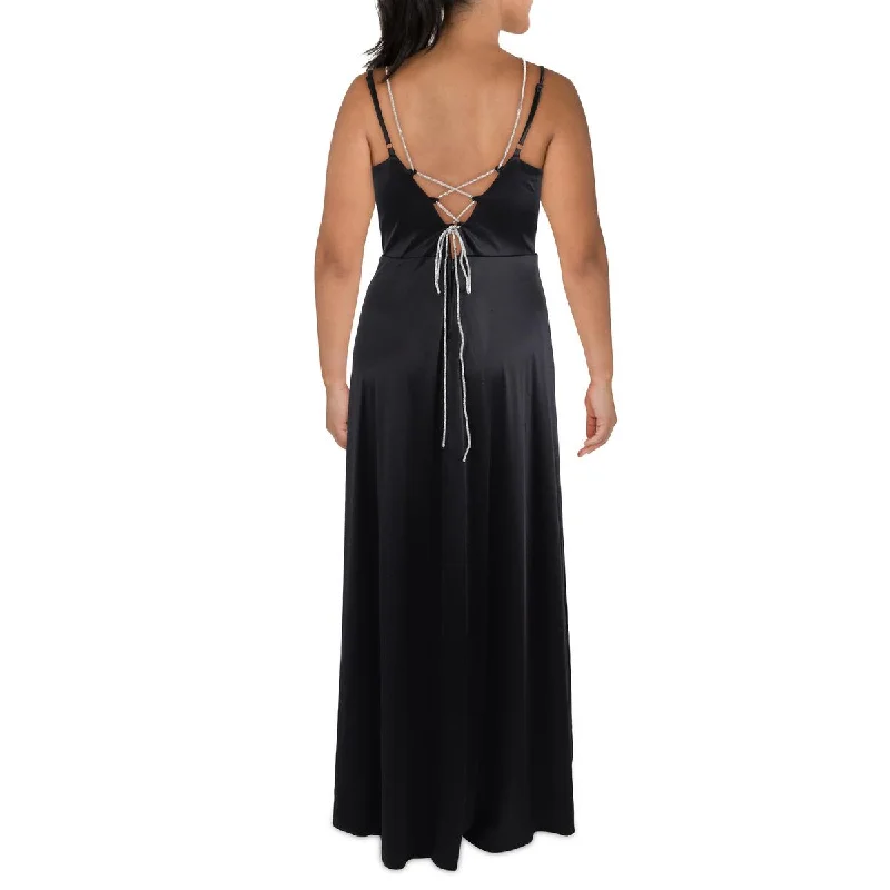 City Studio Womens Plus Rhinestone Long Cocktail And Party Dress Tunics Trousers formal