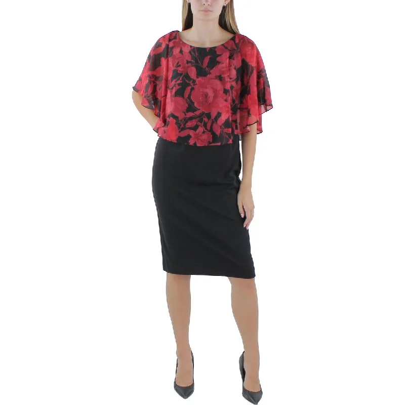 Connected Apparel Womens Drapey Metallic Cocktail And Party Dress Tunics Chinos classic