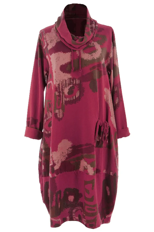 Cowl Neck Printed Dress