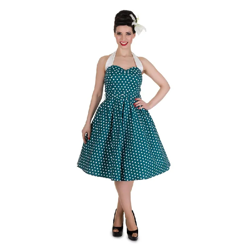 DOLLY & DOTTY | TURQOISE POLKA SOPHIE DRESS