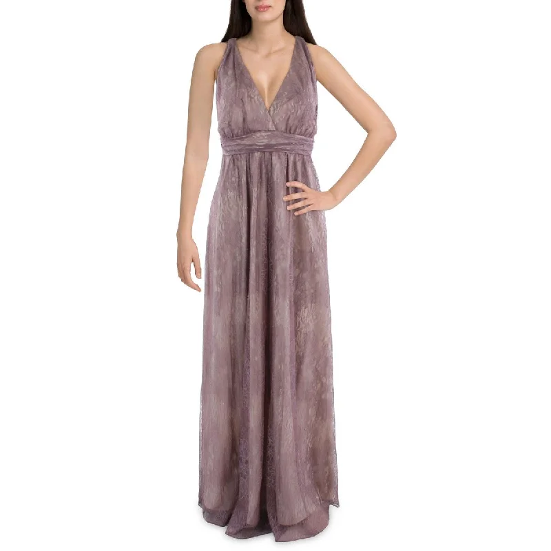 Donna Karan Womens Lace Long Evening Dress